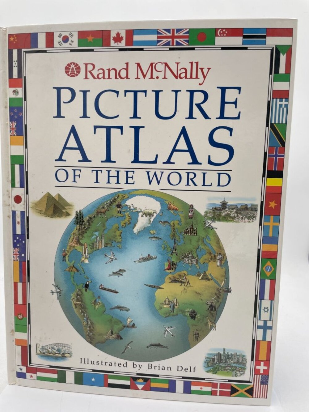 Rand McNally Picture Atlas Of The World Illustrated By Brian Delf Hardcover 1991